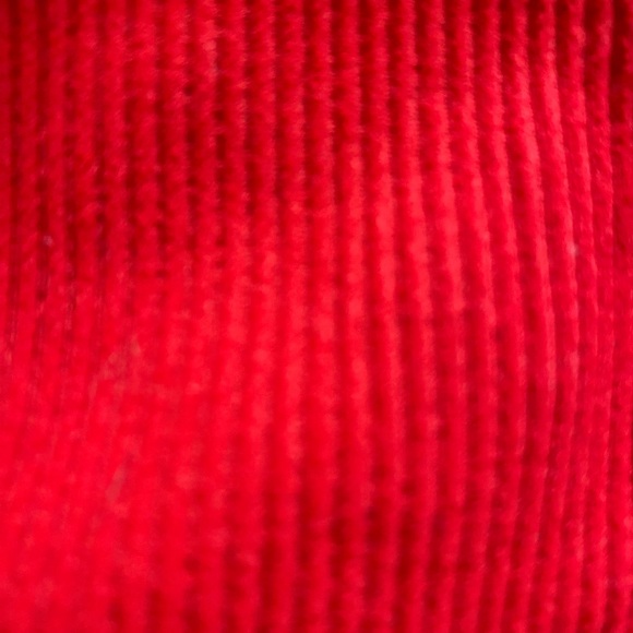 Colsie Red Ribbed Crop Top - Picture 4 of 4